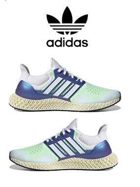 Adidas‎ Mens Ultra 4D Running Sneaker Gym Shoe White Sonic Ink GZ1590 Size 6